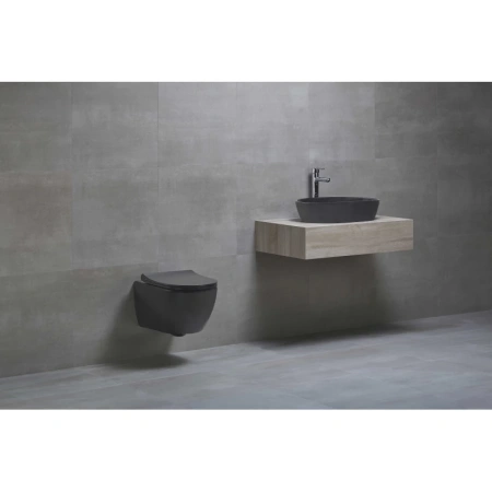 унитаз подвесной bewash bogen 88303270 с сиденьем микролифт, черный матовый унитаз подвесной bewash bogen 88303270 с сиденьем микролифт, черный матовый