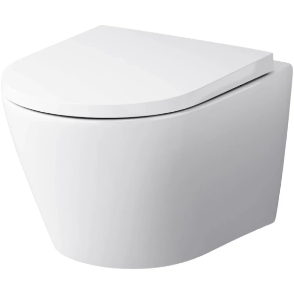 унитаз am.pm sense c741701sc подвесной, безободковый, с сиденьем микролифт, белый