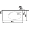 раковина 80x38,5 см roca etna 32700a000