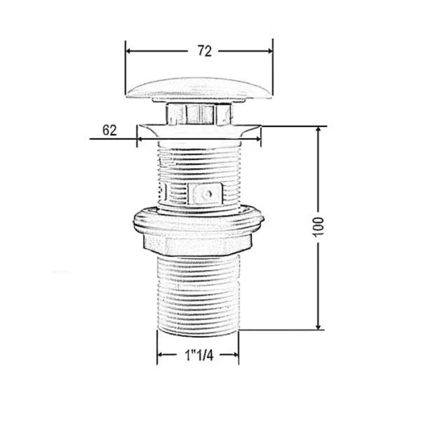 донный клапан artceram aca038 12 00 для раковины, универсальный, покрытие керамика, giallo zinco