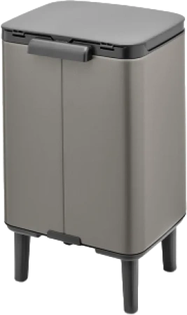 мусорное ведро brabantia bo hi 227202 7 л, платиновое