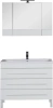 тумба под раковину aquanet верона 100 белая (напольная 3 ящика), 00178471
