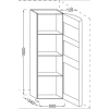 шкаф-пенал jacob delafon presquile eb1115d-v13 r, палисандр
