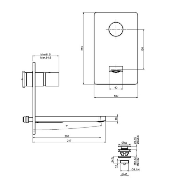 смеситель для раковины fima carlo frattini nomos go f4201vlx5cr