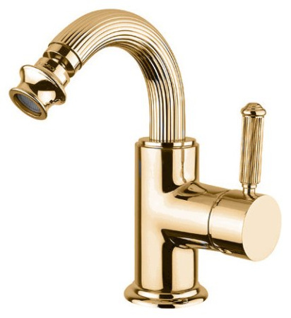 смеситель cezares olimp olimp-bsm2-03/24-l для биде, без донного клапана, золото 24 карата