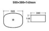 раковина накладная 50 см aquanet fine-1-mb 00273682, черный матовый