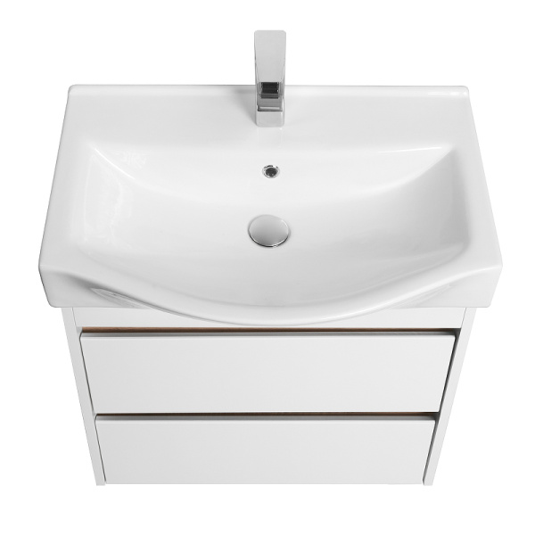 тумба под раковину aquaton нортон 65 1a248801nt010 подвесная белая глянцевая