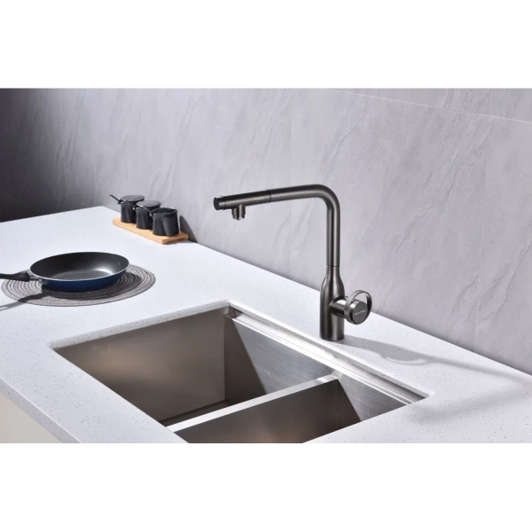 смеситель для кухни с подключением к фильтру paulmark urban ur213104-b, цвет беретта