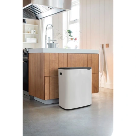 мусорное ведро brabantia bo touch bin 223006 60 л, белое