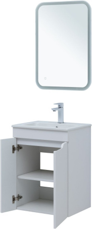 тумба под раковину aquanet практика 00330451 47.8x38.9 см, белый матовый