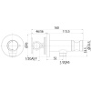 гигиенический душ со смесителем bossini paloma brass mixer set e37005b.021 цвет: золото