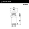 донный клапан whitecross a706whs для умывальника, клик-клак, белый мат