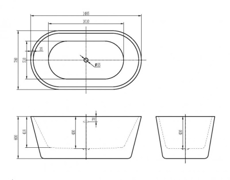 слив-перелив для belbagno bb03/bb09 bb39-ovf-brn, бронза
