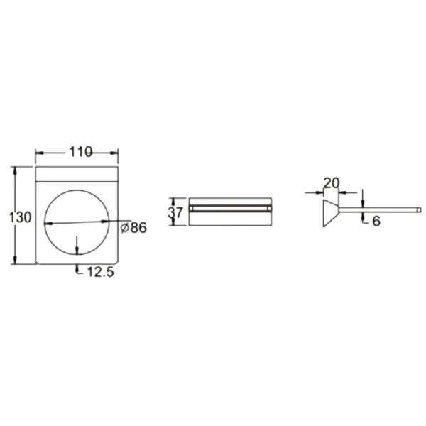 Ёршик для унитаза Rose RG16H RG1600H черный