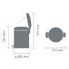 мусорное ведро 5л brabantia newicon 112447