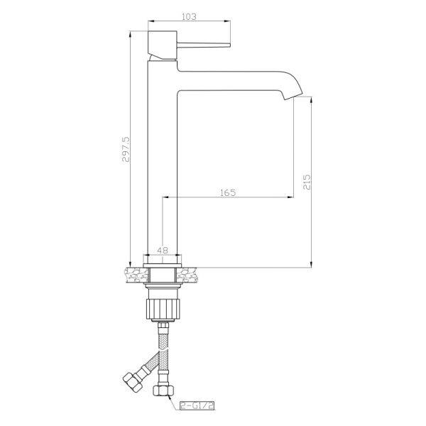 смеситель для раковины orange karl m05-121w цвет белый