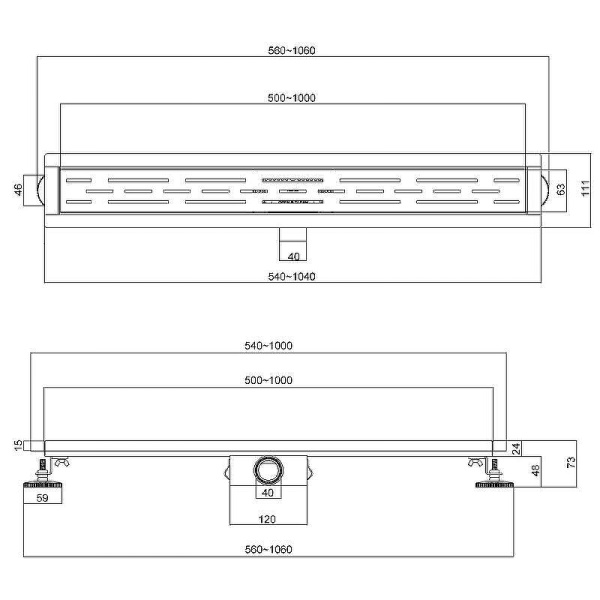 душевой лоток esbano meta 70 m-nice-70sg estrmetnice70sg с решеткой золото матовое