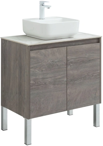 тумба под раковину aquanet nova lite 75 дуб рошелье, 2 дверцы, 00298851