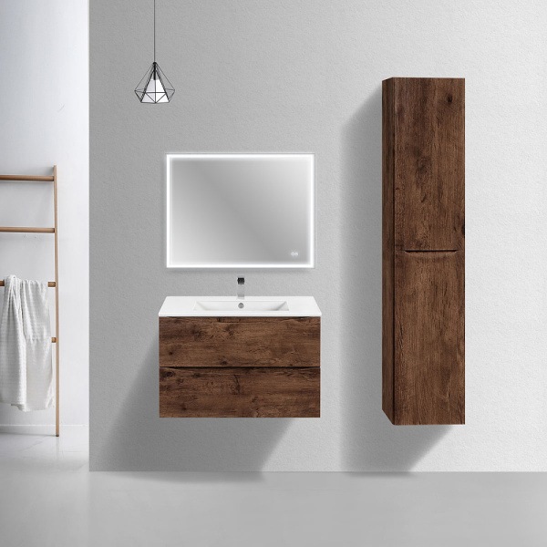 тумба под раковину vincea mia slim 80 vmc-2mc800s1rw подвесная r.wood