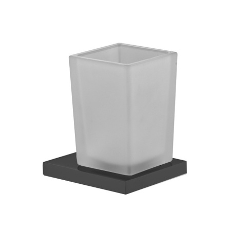 Стакан для зубных щёток Fima Carlo Frattini Quadra F6023/1NS черный матовый