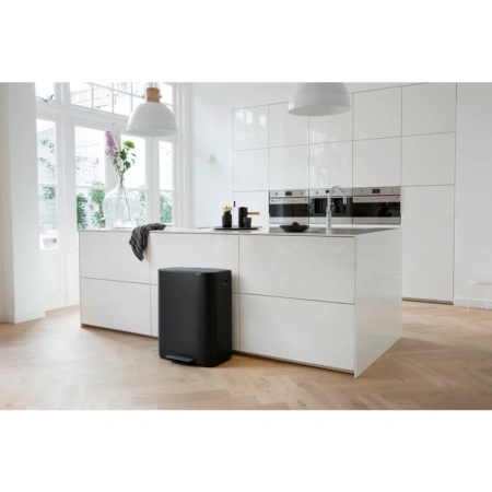 мусорное ведро brabantia bo pedal bin 211362 60 л, черное