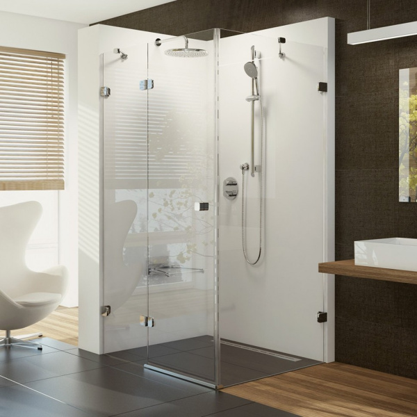 Душевой уголок Ravak Brilliant BSDPS-90/90 L 0UL77A00Z1 профиль хром, стекло прозрачное