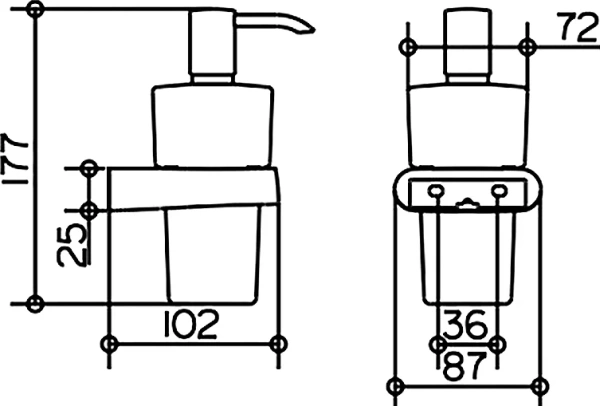 Дозатор для мыла настенный Keuco Elegance New 11654 019000 хром