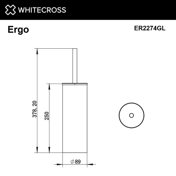 Ершик для унитаза Whitecross Ergo ER2274GL напольный, золото