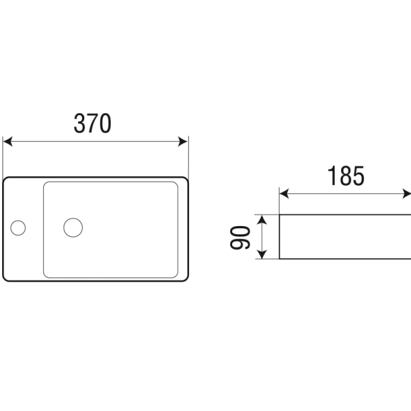 раковина подвесная weltwasser aisbach 5092 l 37см, 10000003872, белая