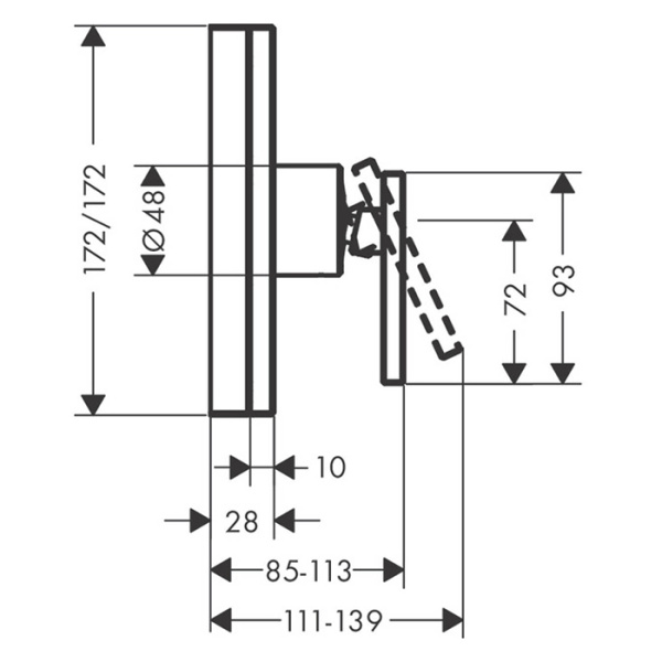 смеситель для душа axor edge 46650000