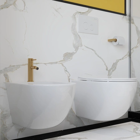 биде aqueduto ovo ovo0310 подвесное, 52.5х36.5 см, белый глянцевый