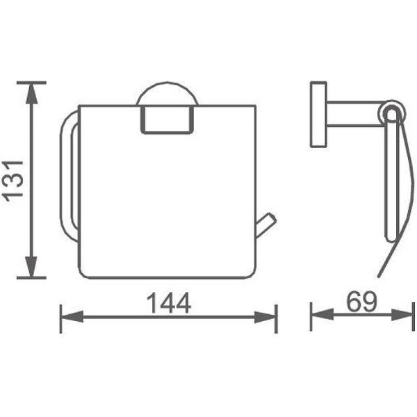 Держатель для туалетной бумаги Aquanet 4586 264909 с крышкой Хром
