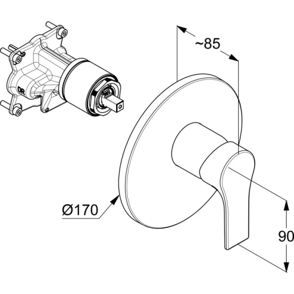 смеситель для душа kludi zenta sl 486553965