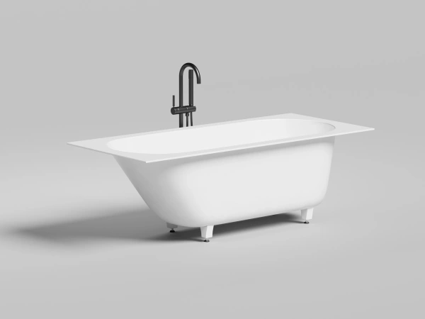 ванна из искусственного камня salini ornella kit 102411m 170x75 см, s-sense, цвет белый матовый