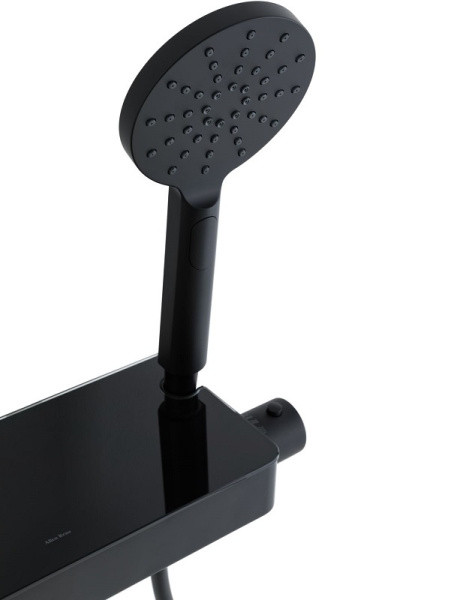 смеситель для душа allen brau fantasy 5.11002-31 термостат , черный матовый