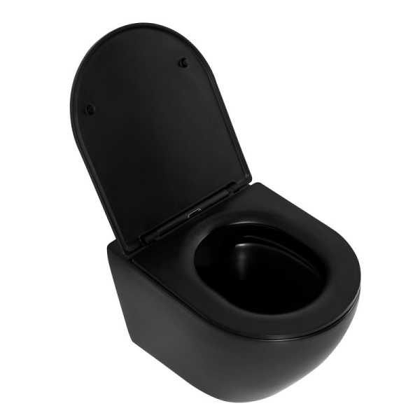 унитаз подвесной безободковый belbagno colorato bb062chr-mb, без сиденья, цвет черный.