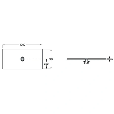 керамический поддон 120x70 см roca cratos 3740l7620