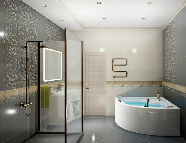 Керамическая плитка Kerama Marazzi Гинардо серый обрезной 11153R настенная 30х60 см