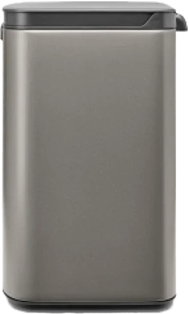 мусорное ведро brabantia bo 222924 7 л, платиновое