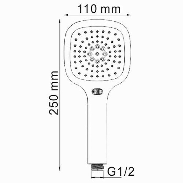 душевая лейка wasserkraft a065 цвет хром