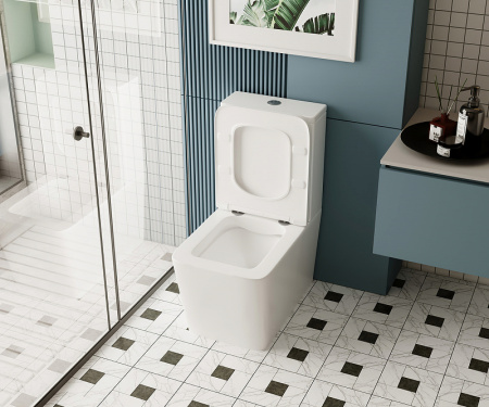 унитаз компакт abber recхhteck ac1210 белый с бачком и сиденьем микролифт