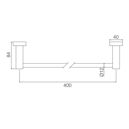 полотенцедержатель 40 см fima|carlo frattini accessori f6000t/40gcr подвесной, хром