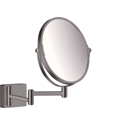 Косметическое зеркало x 3 Hansgrohe AddStoris 41791340, цвет черный шлифованный хром