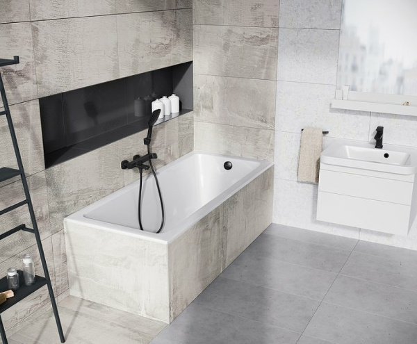 акриловая ванна ravak 10° slim 170x75 ca71300000 без гидромассажа
