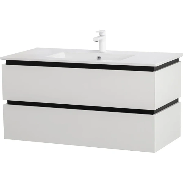 тумба под раковину cezares plane 100 plane-1000-2c-so-bl подвесная bianco lucido