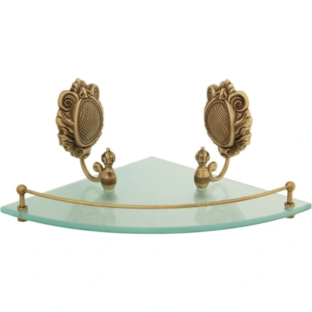 Стеклянная полка Migliore Cleopatra 16638 угловая, цвет бронза