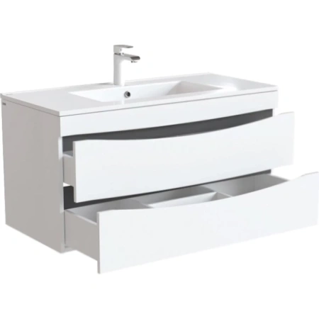 тумба с раковиной iddis cloud 100 подвесная белая clo10w1i95k