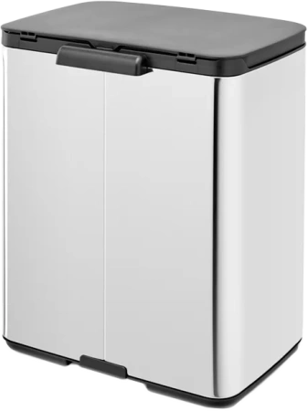 мусорное ведро brabantia bo 230400 12 л, полированная сталь