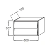 комод белый глянец 60 см jacob delafon escale eb764-g1c