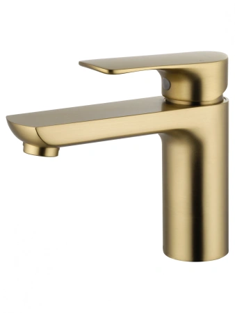 Смеситель для раковины WONZON & WOGHAND Line WW-A40732-BG Брашированное золото 